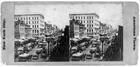 New York City street scene, looks like the 1800s